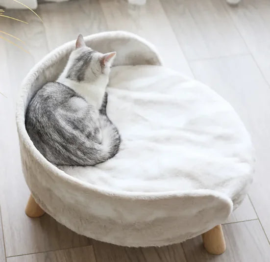 Pet Nest Teddy Puppy Dog Bed Kitten High Sofa Nest